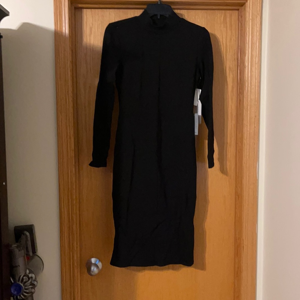 Black midi dress